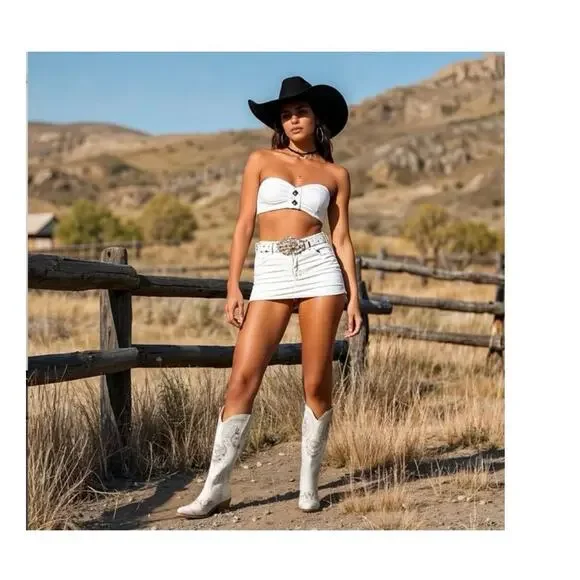 White western cowboy boots with rhinestone detailing  floral embroidery size 7 - Picture 5 of 10